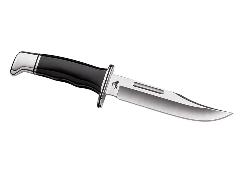 Buck Special 119, Bowie-Klinge, 420 HC, Ebonite-Griff, Lederscheide