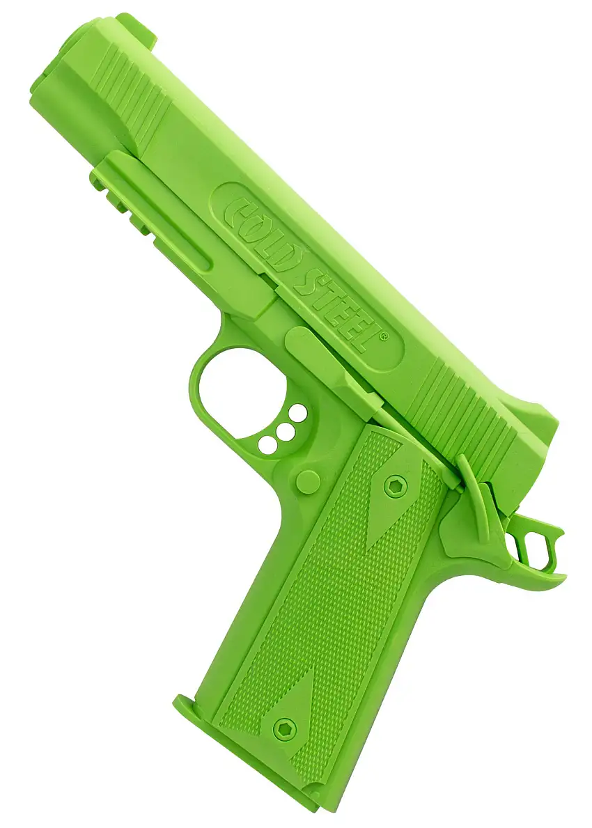 Cold Steel 1911 Gummi-Trainingspistole, gespannt und gesichert