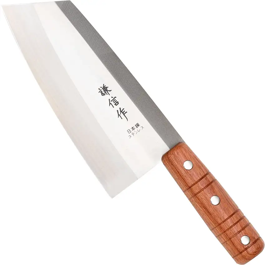 Chinesisches Hackmesser, rostfrei, Holzgriff, 17cm