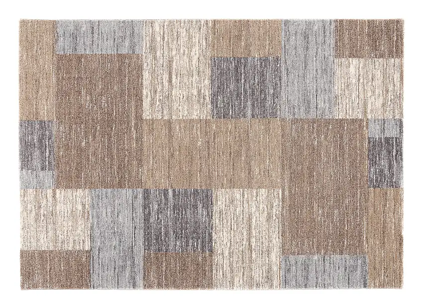Webteppich Melange Beige-Braun 140 x 200 cm