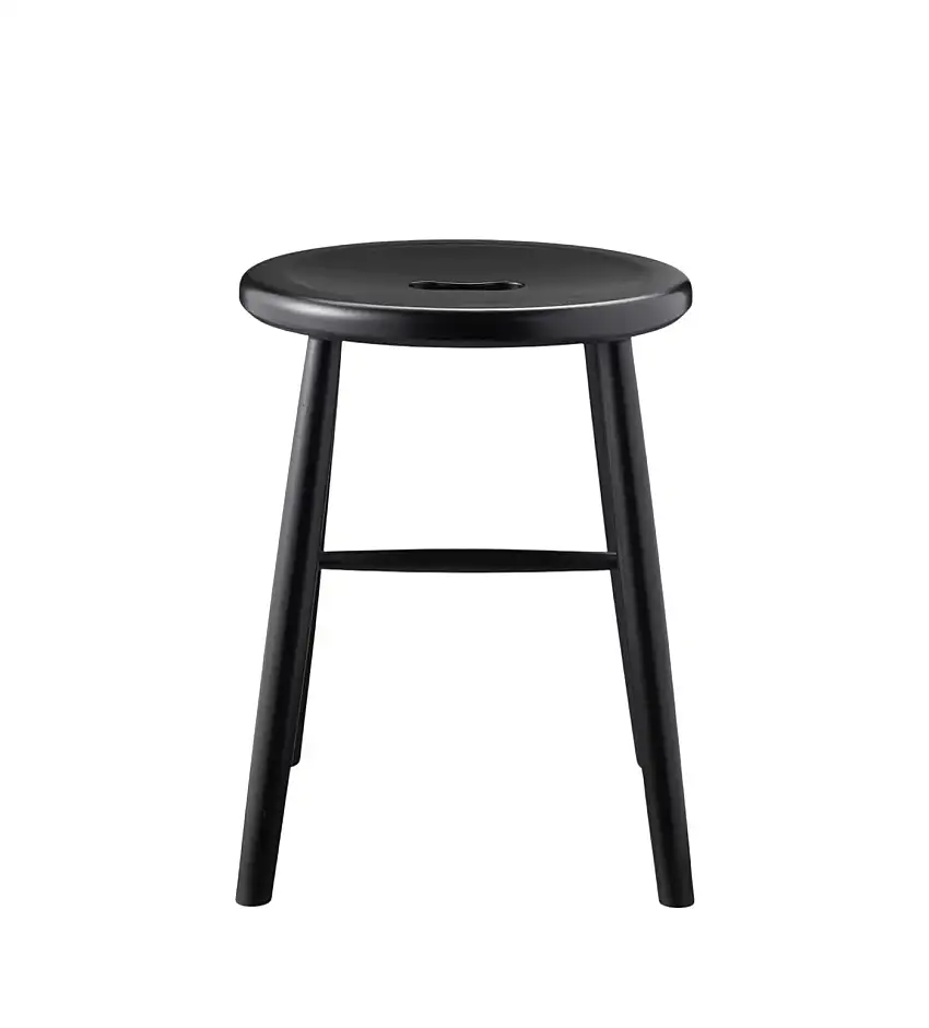 FDB Møbler - J27 Hocker, buche schwarz