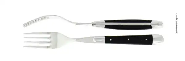 Fourchettes brillantes en acrylique noir, coffret de 2
