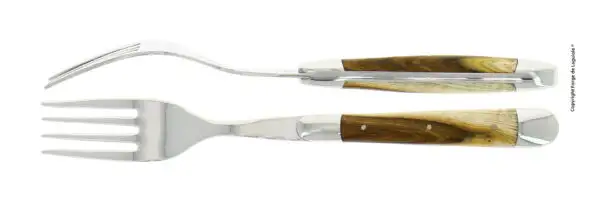 Fourchettes brillantes en pistachier, coffret de 2