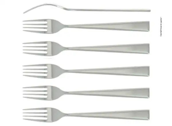 Fourchettes Gamme Elégance brillantes, coffret de 6