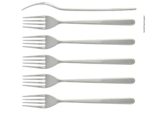 Fourchettes Gamme Essentielle brillantes, coffret de 6