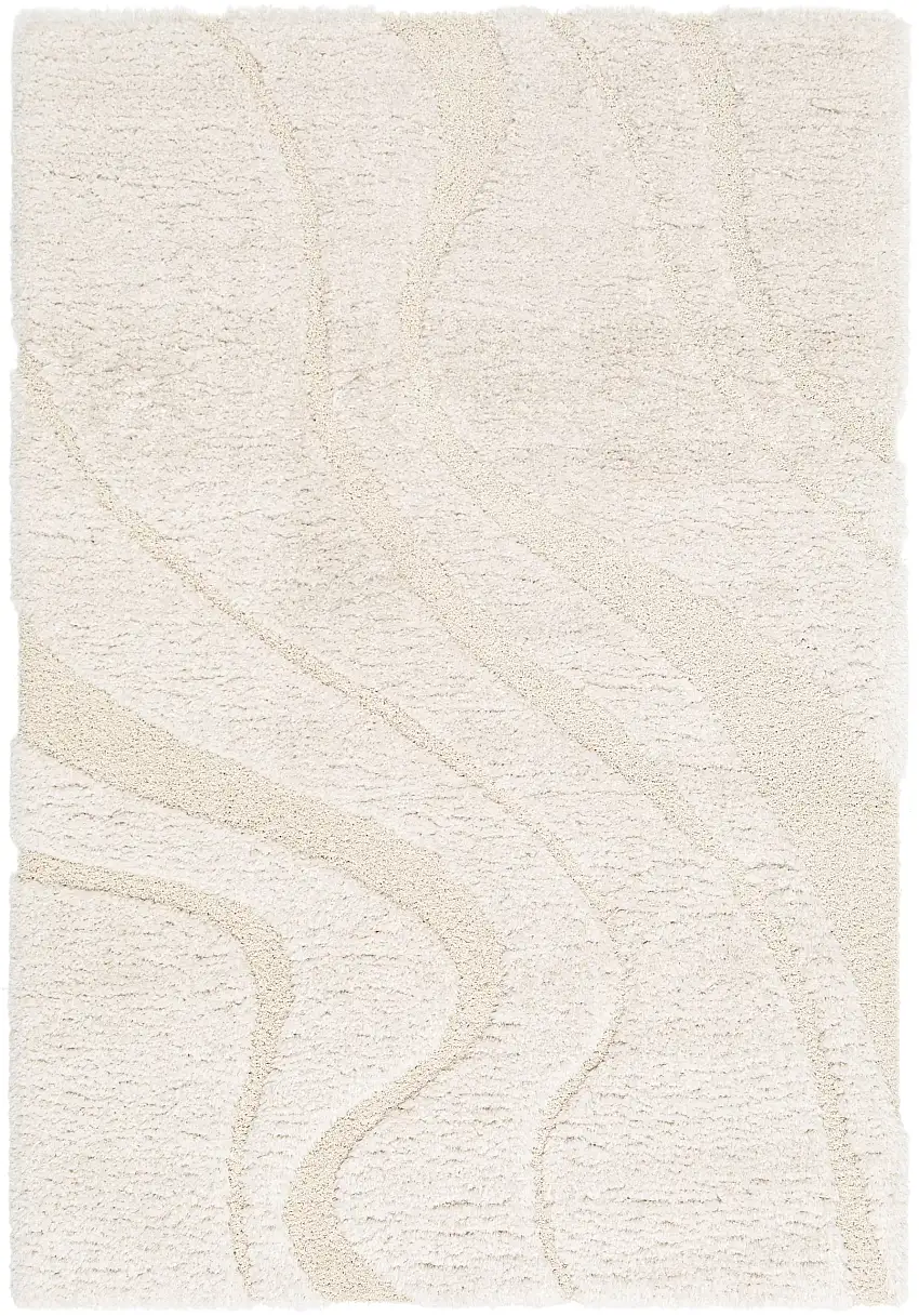 Webteppich Relief Cream 80 x 150 cm