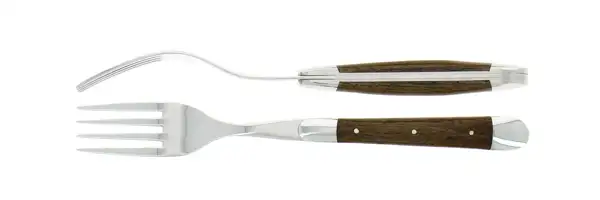 Fourchettes brillantes en noyer, coffret de 2