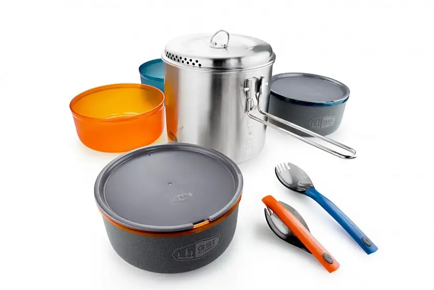 GSI Outdoors Edelstahl-KochSet Dualist, Set