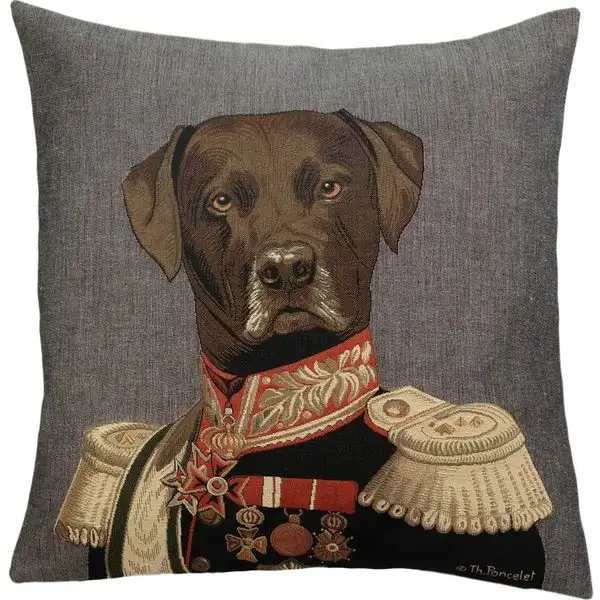 Kissenhülle Gobelin Hund Uniform