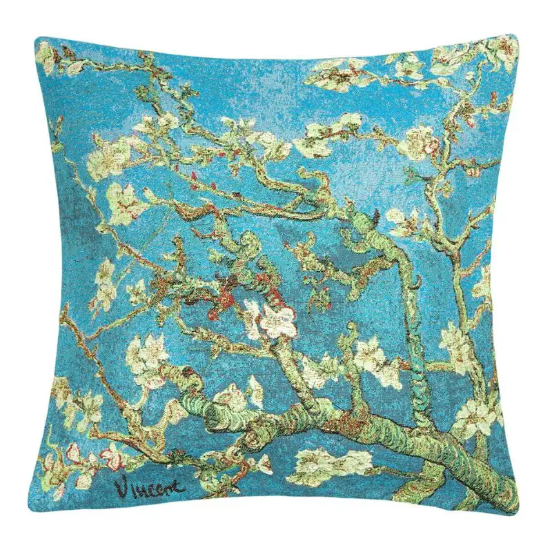 Kissenhülle Gobelin „Mandelblüte“ – Van Gogh