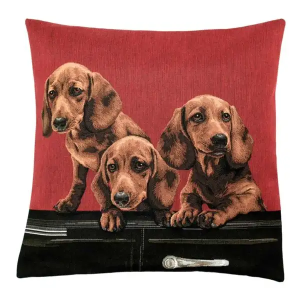 Kissenhülle Gobelin Spaniels im Auto