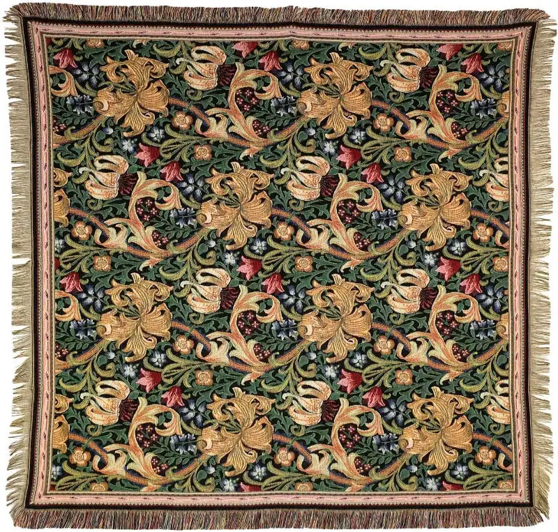 Gobelin Tischdecke Golden Lily nach William Morris 150 x 150