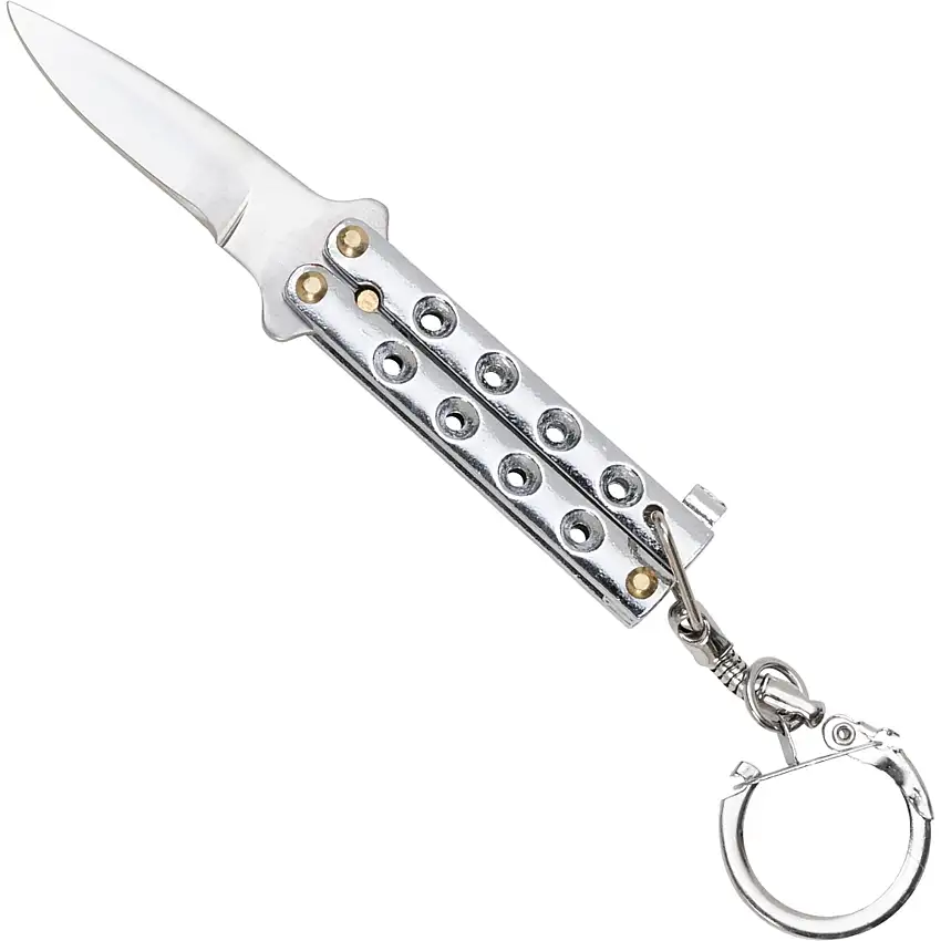 Haller Mini-Butterflymesser, 5 cm, silber