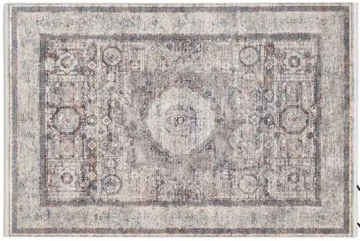 Webteppich Bahar Grau-Multicolor 160 x 230 cm