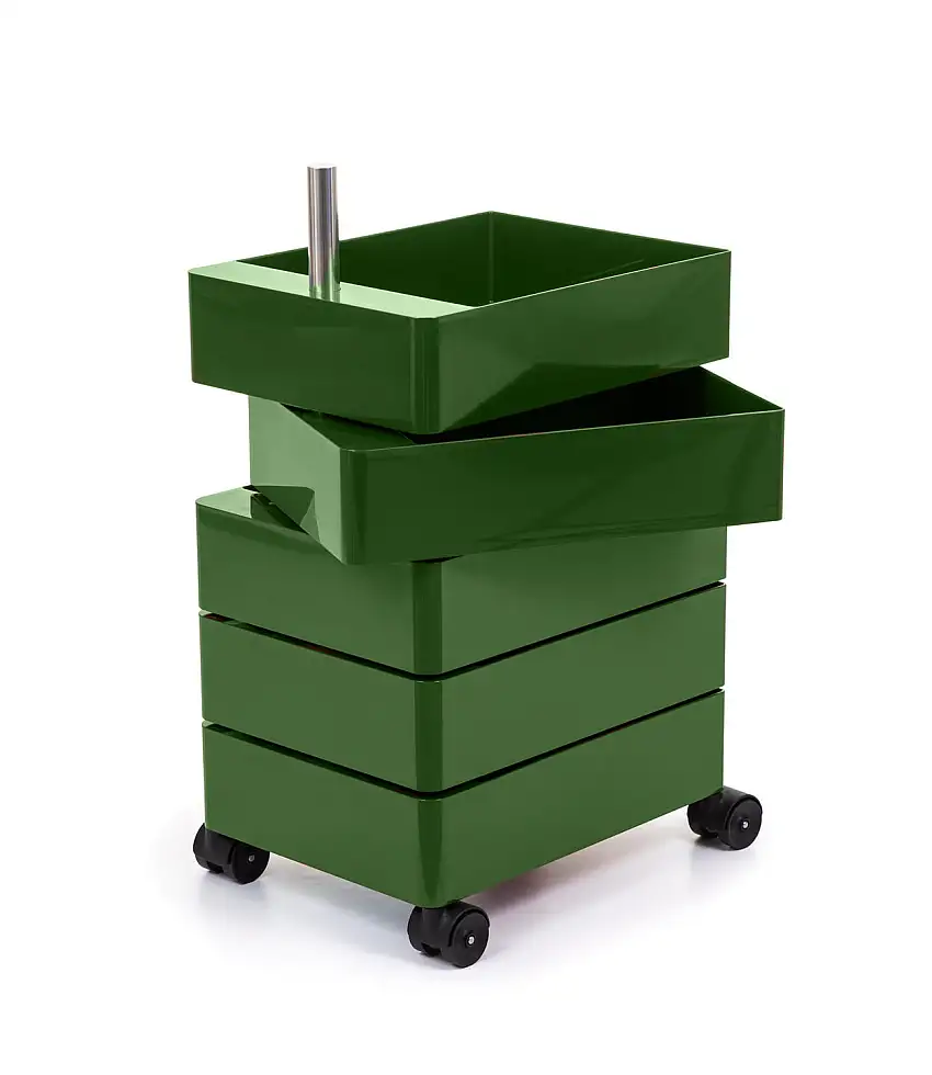Magis - 360° Rollcontainer mit 5 Fächer, grün