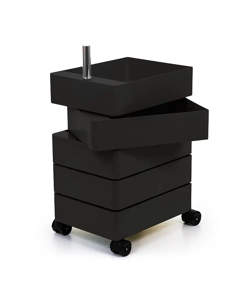 Magis - 360° Rollcontainer mit 5 Fächer, schwarz