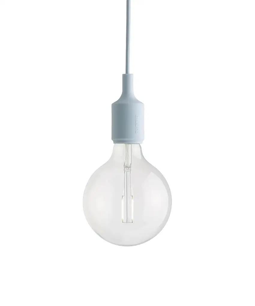 Muuto - E27 LED Pendelleuchte, hellblau
