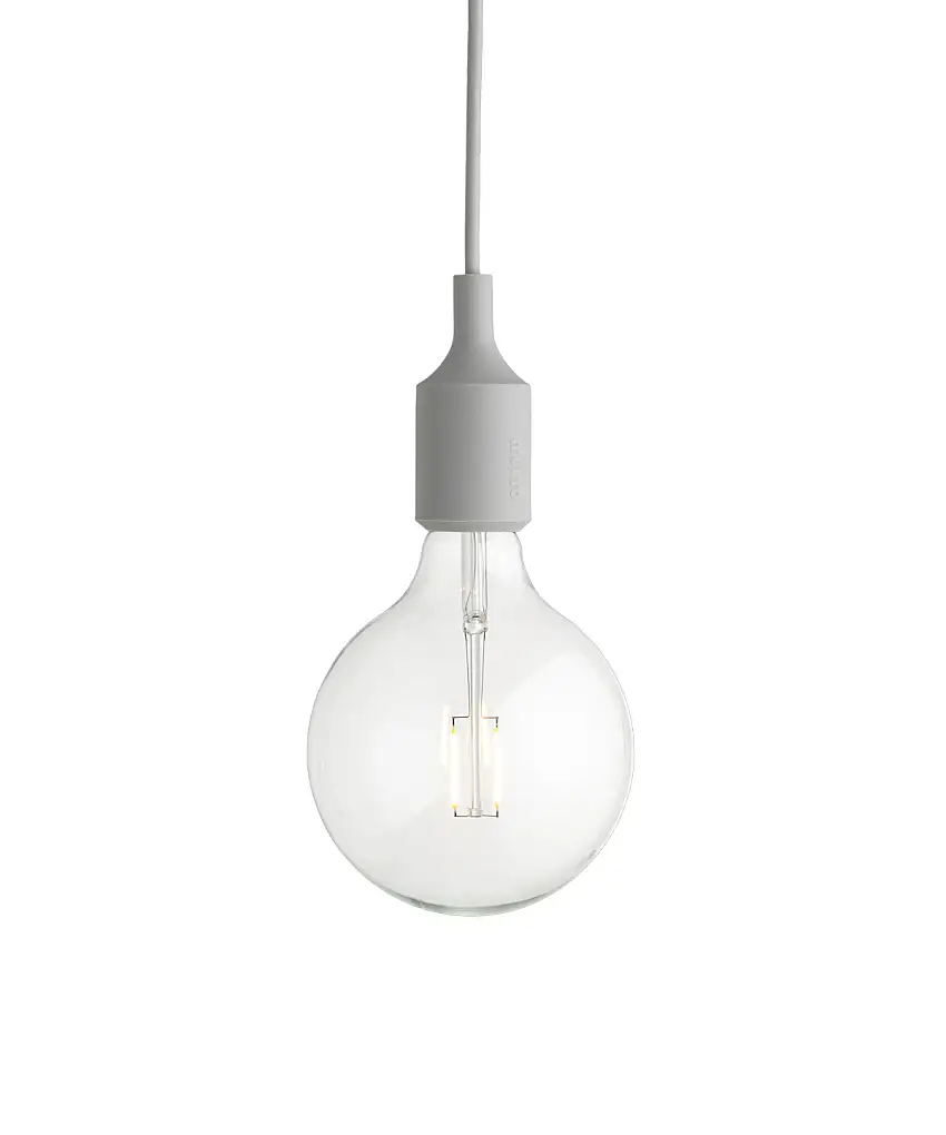 Muuto - E27 LED Pendelleuchte, hellgrau