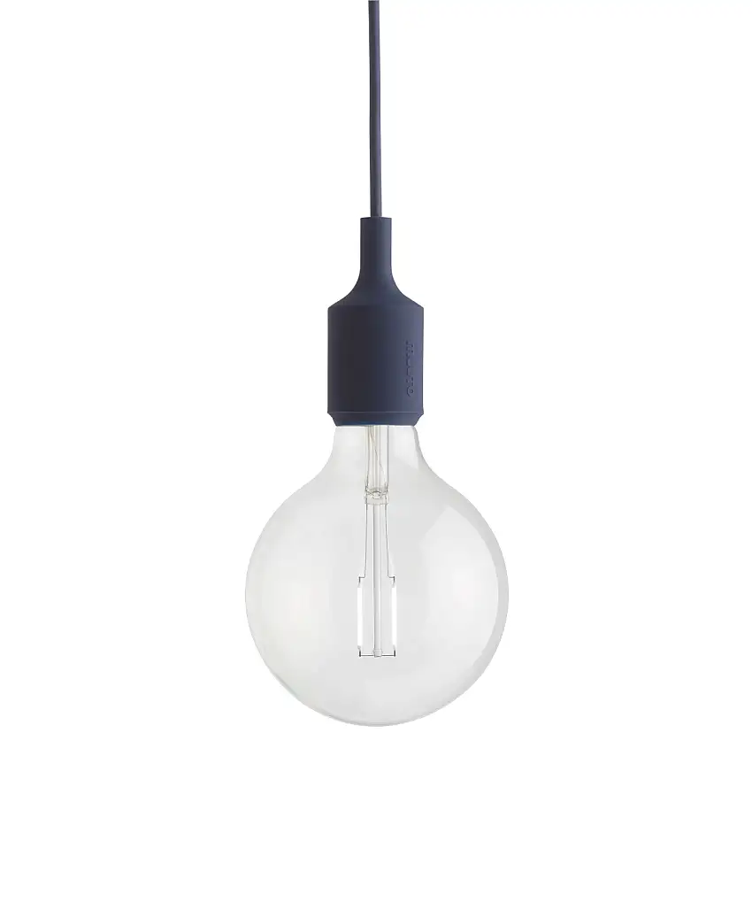 Muuto - E27 LED Pendelleuchte, midnight blue