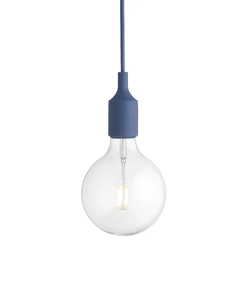 Muuto - E27 LED Pendelleuchte, pale blue
