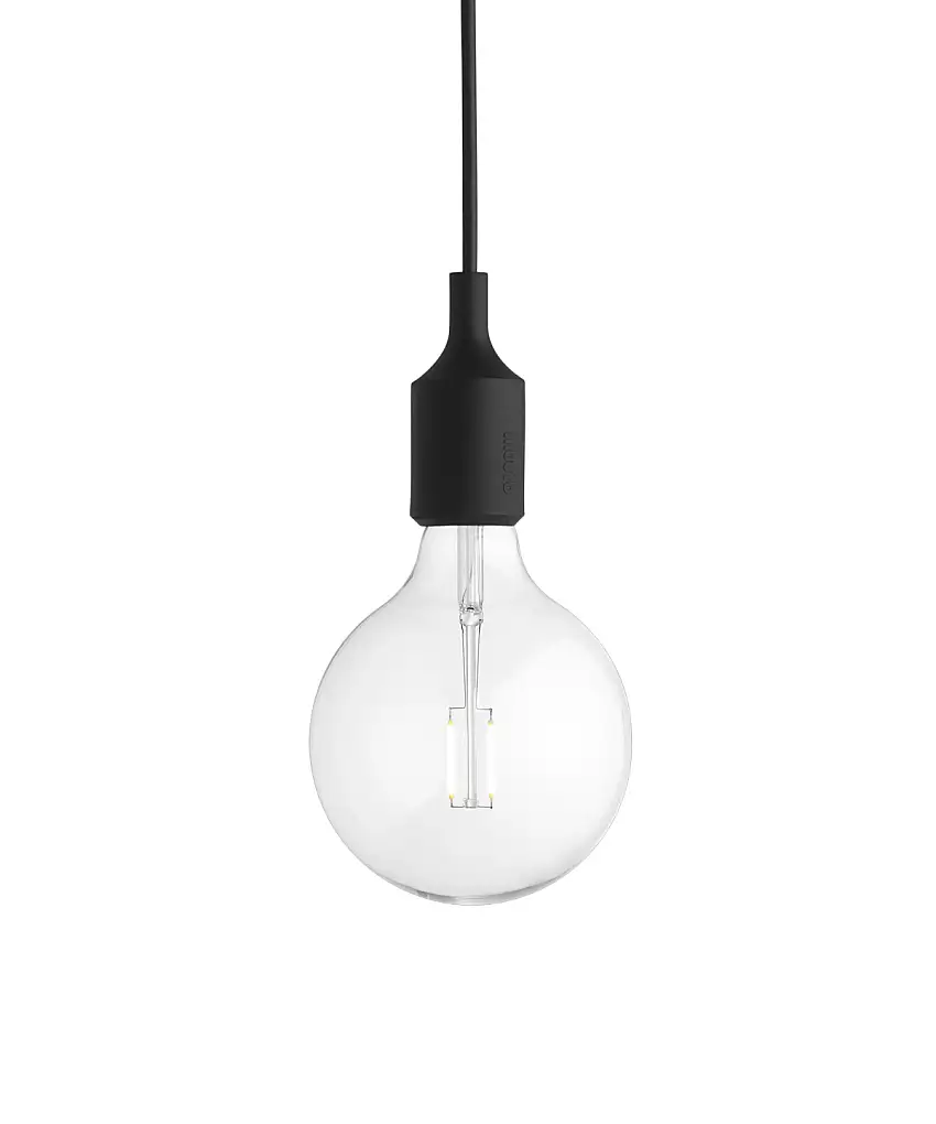 Muuto - E27 LED Pendelleuchte, schwarz