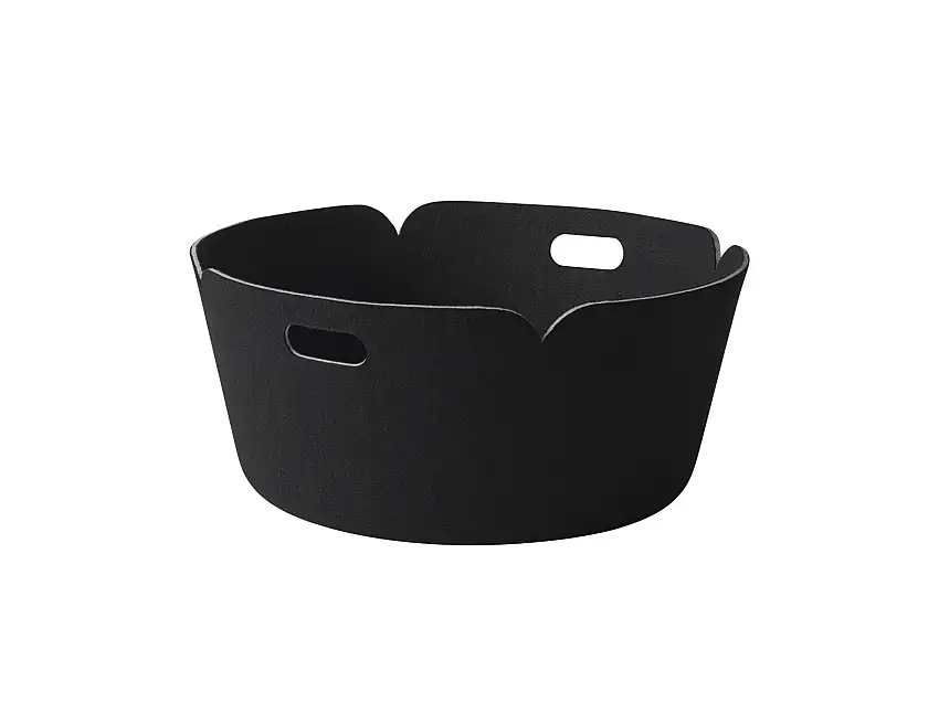 Muuto - Restore Round Aufbewahrungskorb, schwarz