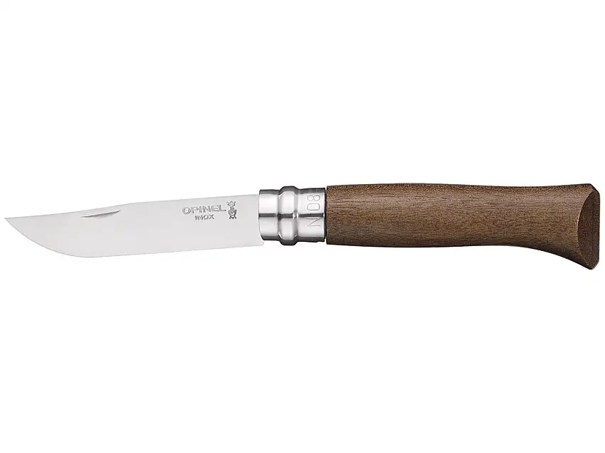 Opinel-Messer, Walnuss, Größe 8, rostfrei