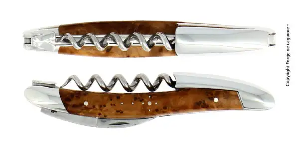 Couteau de sommelier laguiole manche thuya brillant