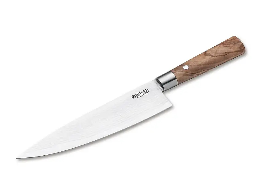 Böker Damast Olive Kochmesser Groß