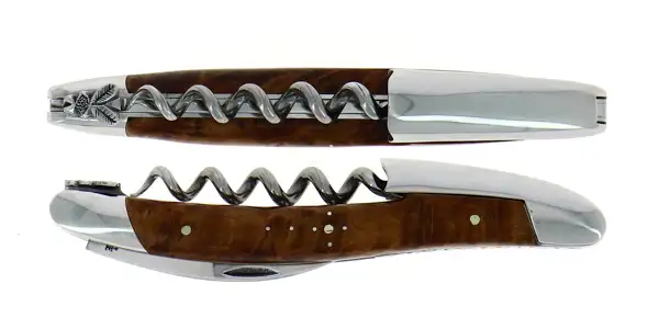 Collection sommelier knife, high polish finish with thuja handle