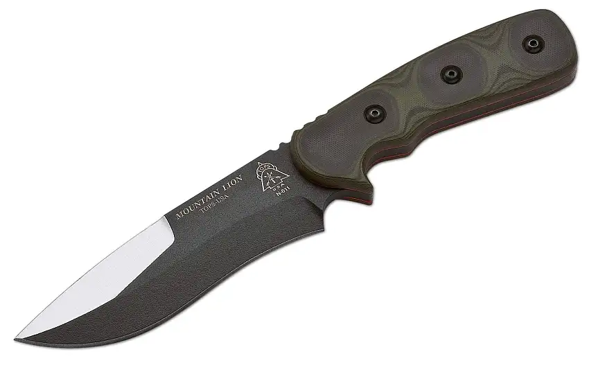 TOPS Knives Mountain Lion, 1095 Kohlenstoffstahlklinge: 14 cm