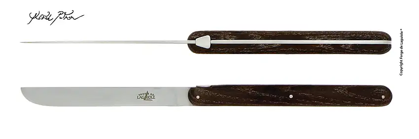 Couteaux de table Andrée Putman en frêne densifié, coffret de 2