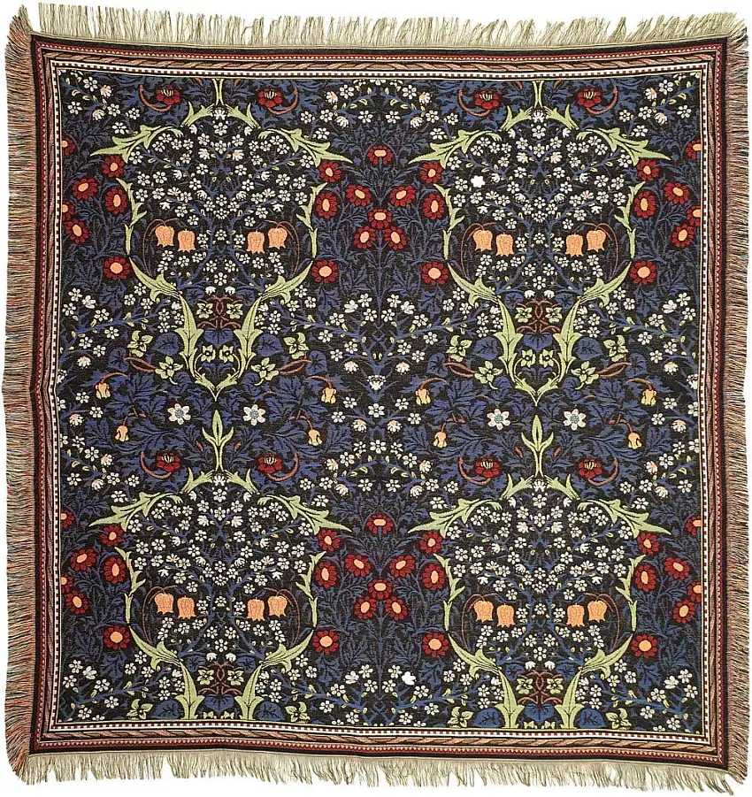 Gobelin Tischdecke Schwarzdorn William Morris 140 x 140