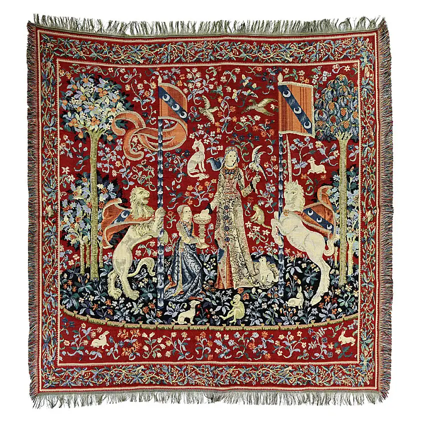 Gobelin Tischdecke – Die Dame und das Einhorn 140 x 140