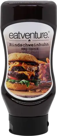 Eatventure BBQ Sauce, Rindschweinhuhn 488ml