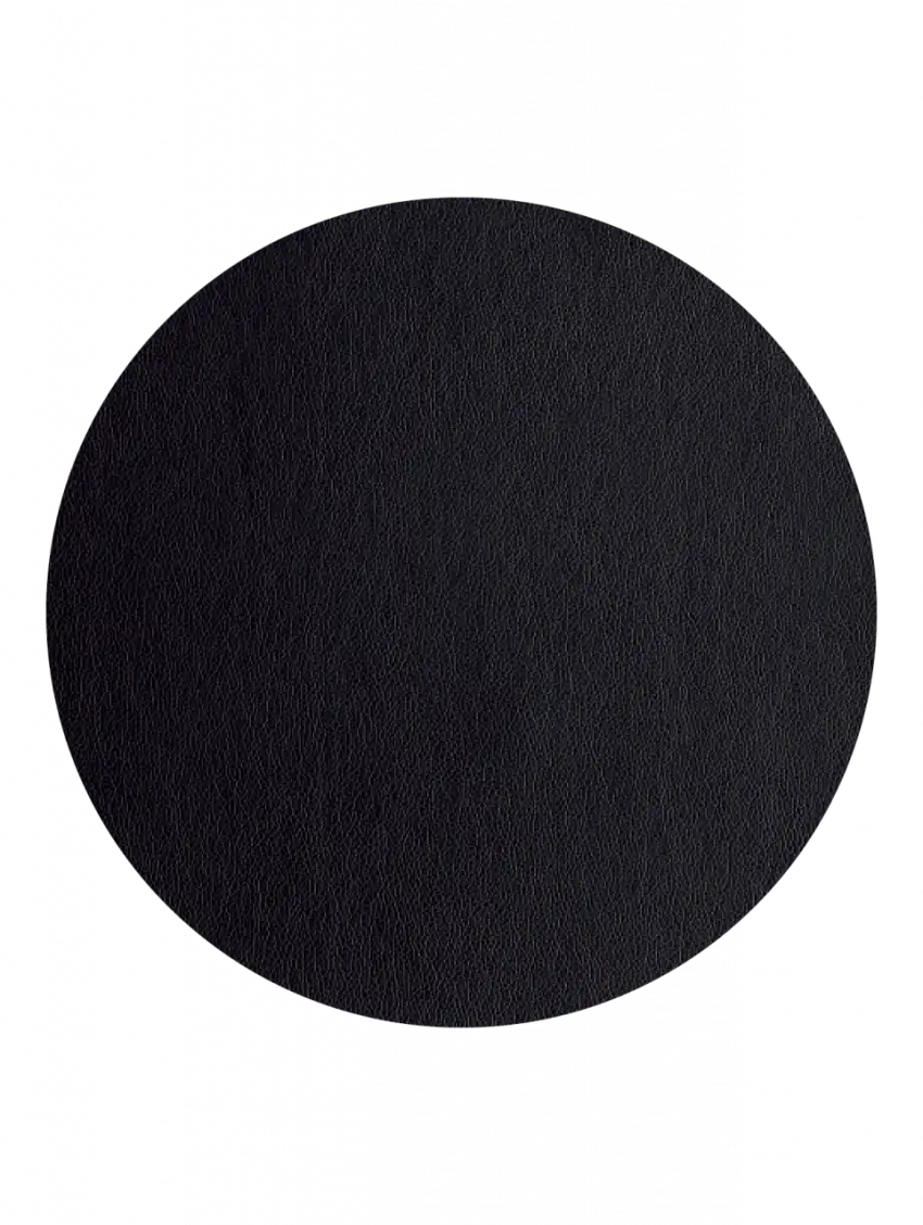 Tischset leather optic fine rund schwarz