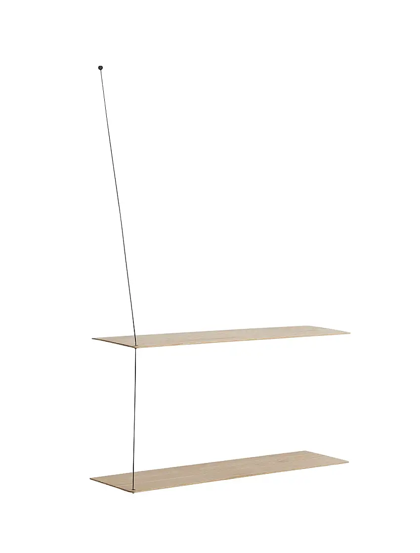 Woud - Stedge Wandregal, 80 cm, eiche klar lackiert (weiß pigmentiert)