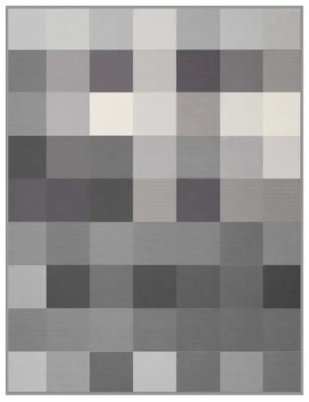 Wohndecke Cotton Home Check Coal 150 x 200 cm