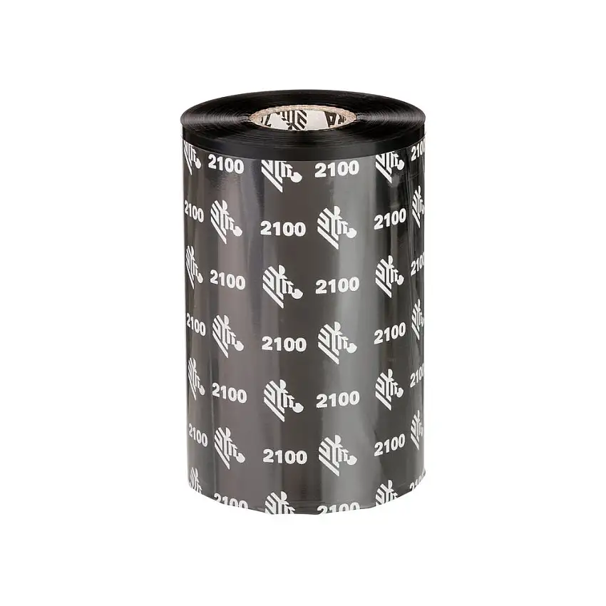 ZEBRA Thermotransferbänder, Zebra, 2100, Wachs, 40mm, 450m, Außen, Schwarz, 02100BK04045