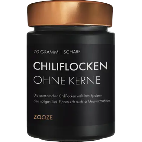 Zooze Chiliflocken ohne Kerne, 70g