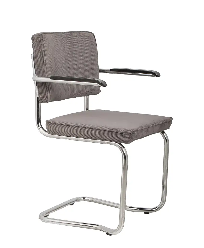 Zuiver - Ridge Kink Rib Armlehnstuhl, grau