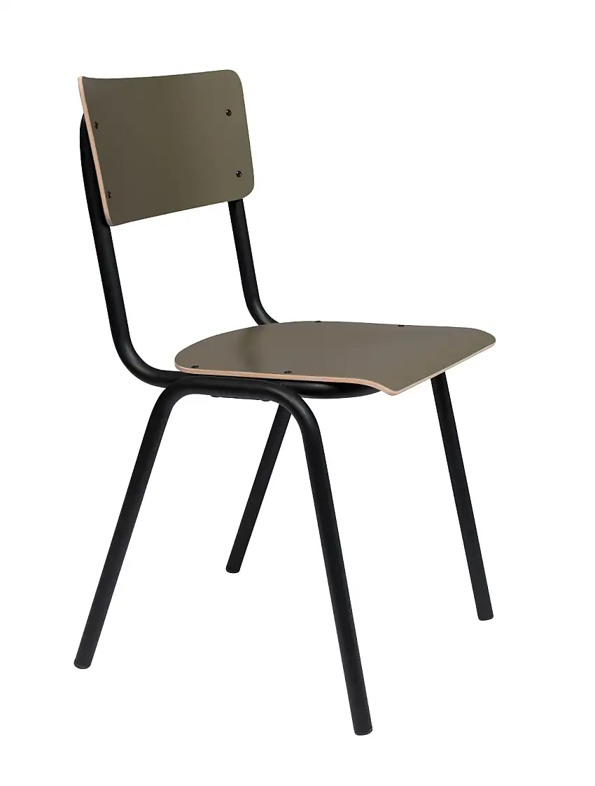 Zuiver - Back To School Stuhl, matte olive