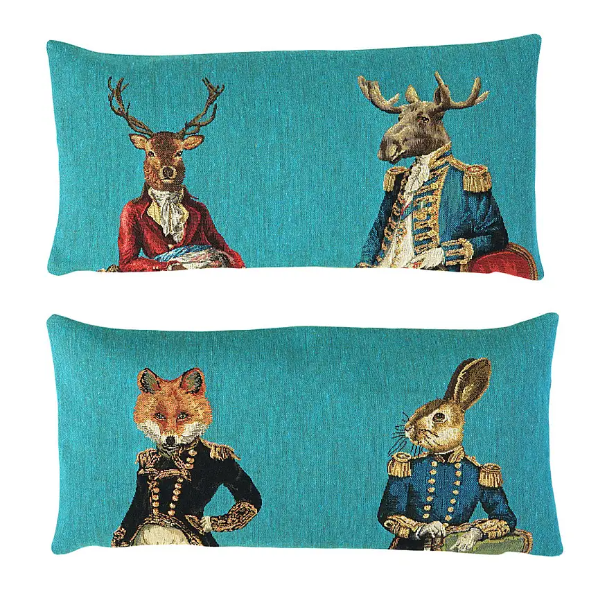 Belgian Tapestries 2 Kissenhüllen 45 X 20 cm Fabfunky forest