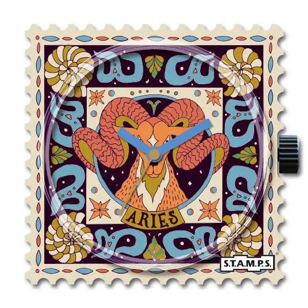 STAMPS Uhr Zifferblatt Sternzeichen Widder