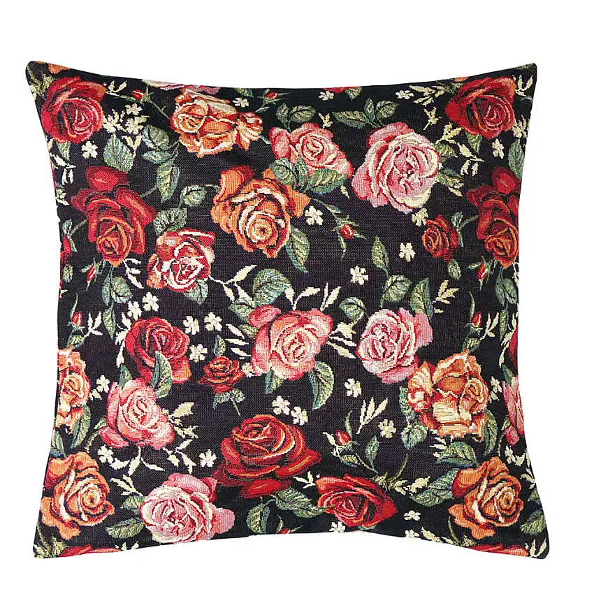 Belgian Tapestrie Kissenhülle 45 X 45 cm Rosebush Gobelinkissen