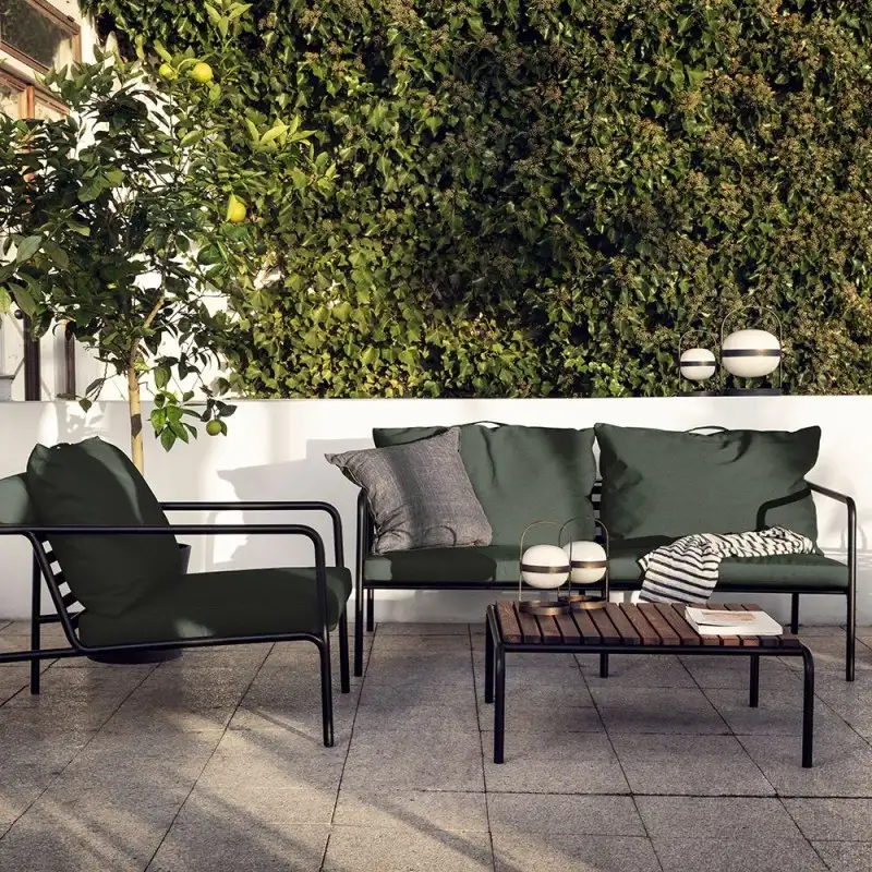 Houe Avon Set 2-sitzer und Loungesessel Alpine mit Loungetisch