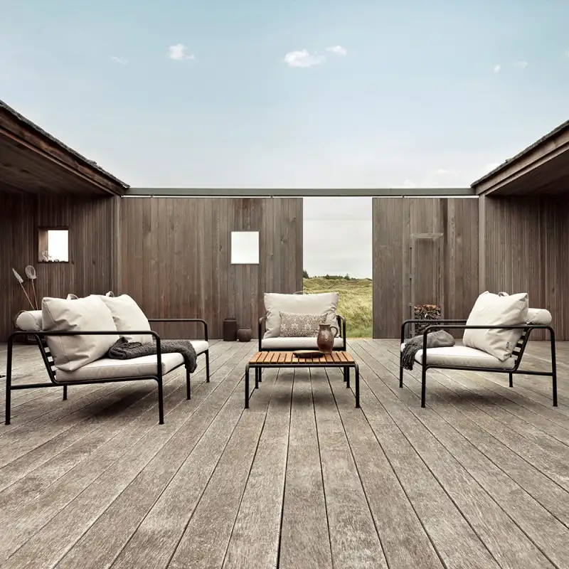 Houe AVON Set 2-Sitzer und 2x Loungesessel Ash mit Loungetisch