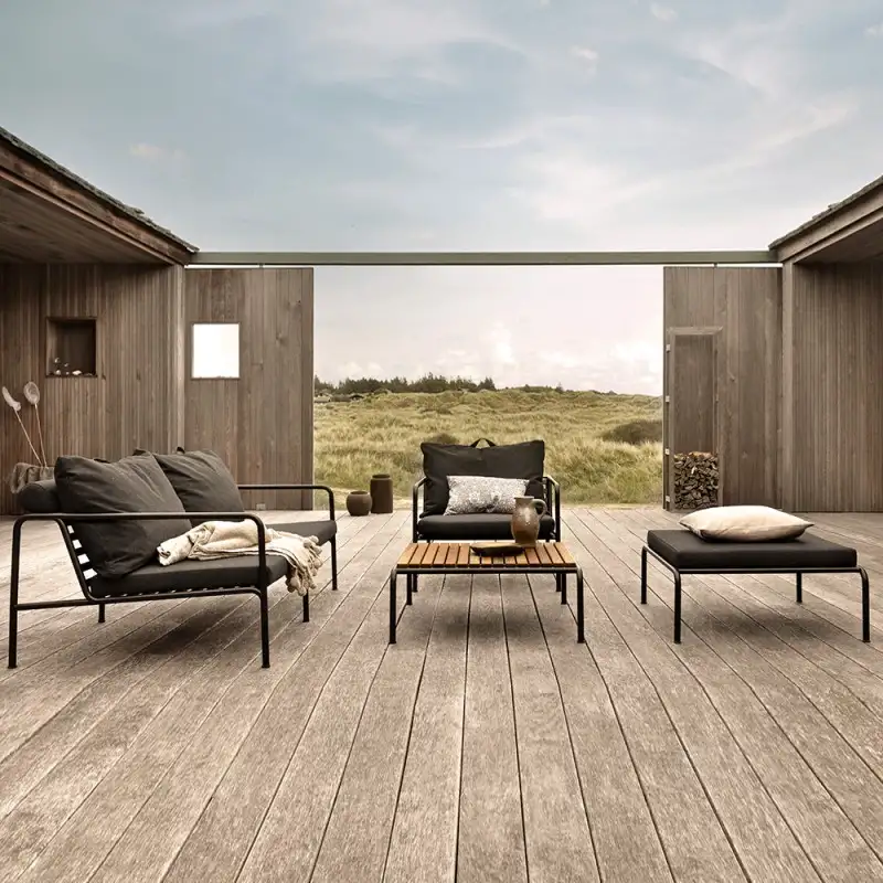 Houe AVON Set 2-Sitzer, Loungesessel und Ottoman Char mit Loungetisch