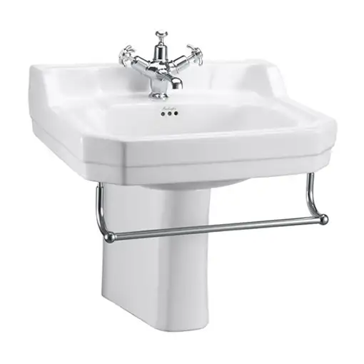 Waschbecken Edwardian 56 cm mit Halb-Säule