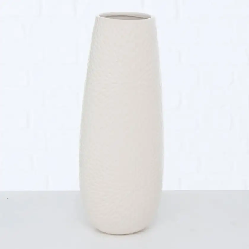 Vase Salina Steingut weiß